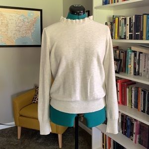 J. Crew ruffle neck sweater